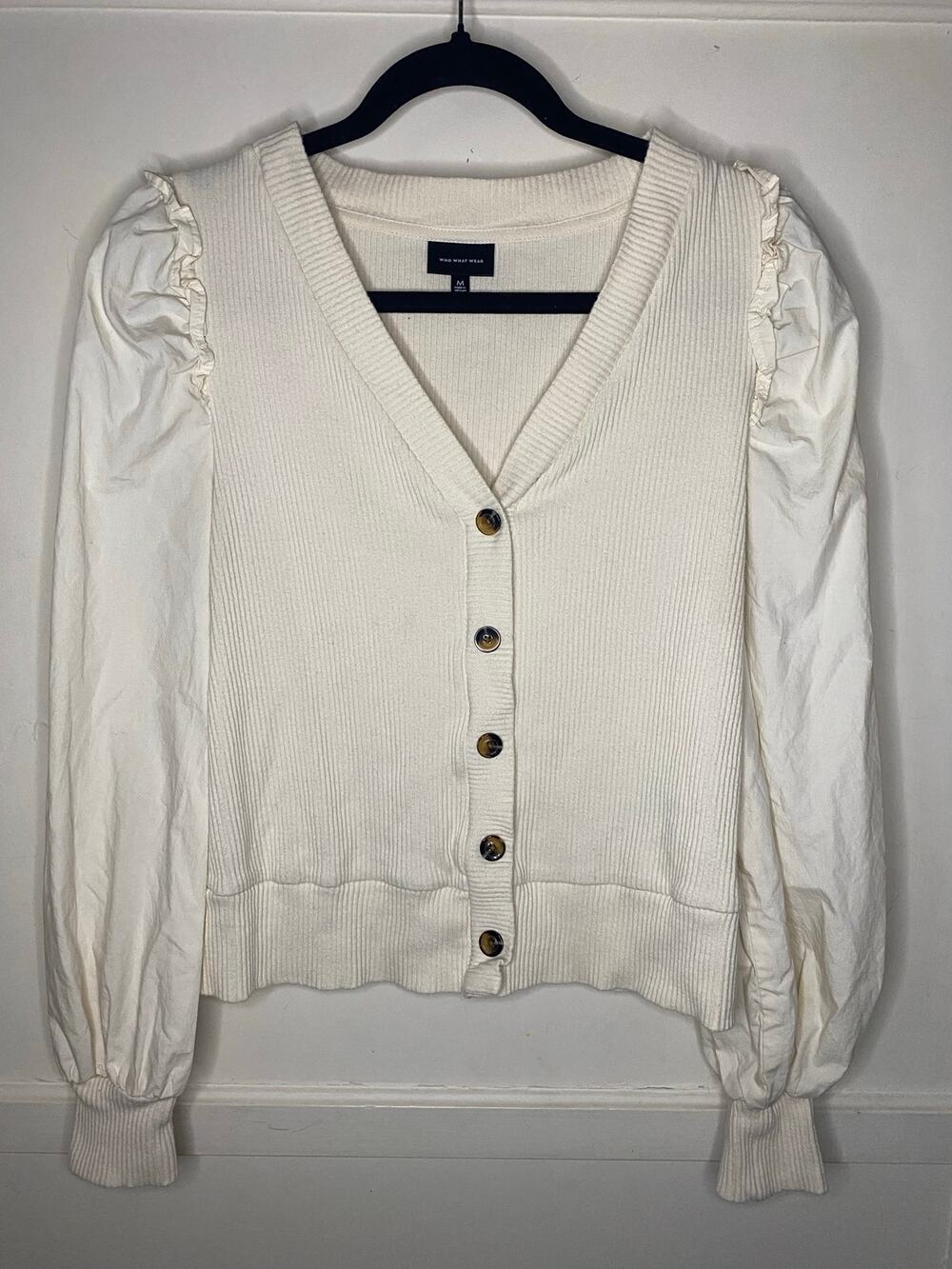 Who what wear Cream long sleeve top